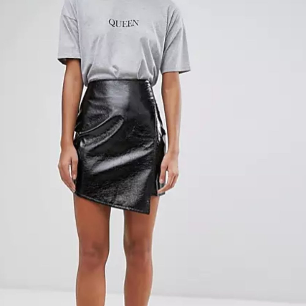 Vero Moda Vinyl Wrap Skirt